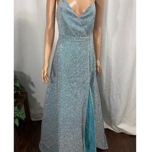 SPARKY & BLINDING Fashion Nova "Very Special Guest" Maxi Dress Ball Gown Size L
